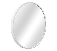 [en.casa] Specchio Rotondo da Parete Ø 60 cm Specchio da Bagno con Cornice in Alluminio - Bianco