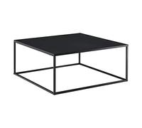 [en.casa] Tavolino da Caffè/da Divano 85 x 85 x 38 cm Tavolo Basso da Salotto in Forma Quadrata Consolle Multiuso in Metallo AntiGraffio - Nero