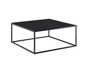 [en.casa] Tavolino da Caffè/da Divano 85 x 85 x 38 cm Tavolo Basso da Salotto in Forma Quadrata Consolle Multiuso in Metallo AntiGraffio - Nero