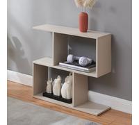 [en.casa] Tavolino Laterale Consolle da Divano con Vani Portaoggetti Mobile Basso Scomparti Ripiani Aperti per Soggiorno Camera da Letto Ingresso 57 x 60 x 20 cm - Beige