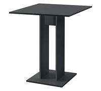 [en.casa] Tavolo con Piano Quadrato da Cucina Tavolo a Colonna da Bar per Sala da Pranzo Monolocale Angolo Cottura 65 x 65 x 78 cm - Grigio Scuro Opaco