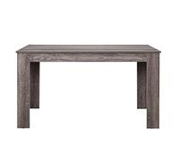 [en.casa] Tavolo da Pranzo con Piano Rettangolare 140 x 90cm Tavolo da Cucina Fino a 6 Posti Postazione di Lavoro Studio - Effetto Rovere Scuro