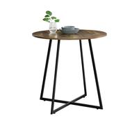 [en.casa] Tavolo da Pranzo con Piano Tondo in MDF (AxØ) 78 x 80 cm Gambe in Meta