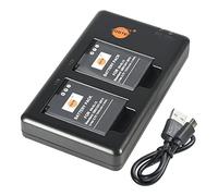 EN-EL12 EN EL12 (2 pezzi) Batteria di ricambio ricaricabile e caricatore doppio compatibile con Coolpix P300 S640 S800c S1000pj S1200pj S6000 S9900s AW120s KeyMission 170/360 ecc