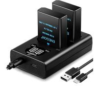 EN-EL14/EL14a Batteria sostitutiva (2 pezzi) e caricabatterie Dual USB intelligente per Nikon EN-EL14/14a e Coolpix P7000 P7100 P7800 DSLR D3100,D5100,D5500,D5600