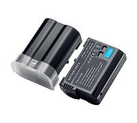 EN-EL15/EL15a/15b/15c 2550mAh batteria (2 pezzi) compatibile con Nikon D7000, D7100, D7200, D7500, D500, D600, D600E, D610, D750, D7800, D800E, D80E, D80E. 810, D. 810E, D850, V1, Z5, Z6, Z7, Z62, Z72