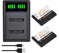 EN-EL19 - Batteria + caricatore doppio LED per Nikon Coolpix S32 S33 S100 S2500