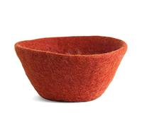 Én Gry & Sif Ciotola decorativa in feltro, decorazione pasquale, fatta a mano, fair-trade, colore rosso ruggine