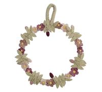 Èn Gry & SIF - Ghirlanda decorativa in feltro, con fiori e fiori, per tutto l'anno, fatta a mano, corona primaverile, diametro 25 cm