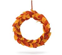 Én Gry & Sif Ghirlanda per porta autunnale, fatta a mano & Fair-Trade, in feltro, decorazione scandinava, ghirlande per porta in vivaci colori autunnali, diametro: 31 cm