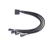 En-labs. Ide Molex 4 Pin Connettore a 3 PIN / 4 Pin Cooler Cooler Raffreddamento Molex Adattatore Adattatore Splitter Mobile Cavo a manicotto (solo 12V) -25 cm(4 Port)