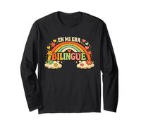 En Mi Era Bilingüe Orgoglioso Dual Language Teacher Rainbow Maglia a Manica
