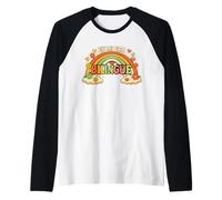 En Mi Era Bilingüe Orgoglioso Dual Language Teacher Rainbow Maglia con Maniche Raglan