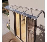 en Policarbonato Auvent Extérieur UV Résistant Protection contre la Pluie et la Neige Supporto Alluminio Taille 65x70cm/26x28