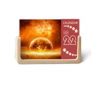 en Red Planet Like Flame Burning Pattern 2022 Desk Calendar Planner 12 Mesi