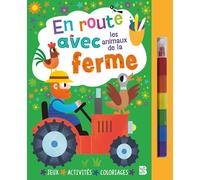 En route avec les animaux de la ferme (livre avec feutre)
