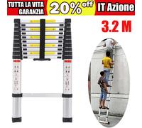 EN131 Scala telescopica pieghevole in alluminio da 3,2 m per casa loft e ufficio