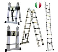 EN131 Scala telescopica pieghevole in alluminio da 3,8 M con estensibile loft
