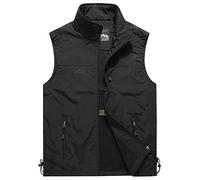 Enaamiaz 2023 Gilet da Uomo Leggero Cargo Asciugatura Rapida Caccia da Pesca Vest Taglia Multifunzione Smanicato con 2 tasche Outdoor per Trekking Lavoro Caccia Campeggio Esterni