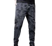 enaamiaz 2023 Pantaloni Casual Uomo Pantalone Cargo Leggero Uomo Pantaloni Sportivi in Pile Vintage Stagioni Stile con Tasche Laterali Coulisse Adatti per Vacanze Jogging Anche Lavoro Scuola