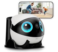 Enabot EBO Air 2 Plus FamilyBot, robot intelligente guidabile per la sorveglianza domestica con immagine facciale personalizzata, telecamera di sorveglianza 3K con batteria, fotocamera per animali