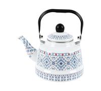 Enamel Tea Kettle - 2.5L Retro Teapot, Vintage-Style Cooktop Kettle with Compact Enamel Coating, Easy-Pour Spout, for Home Kitchen Dorm Apartment Picnic Camping Garden
