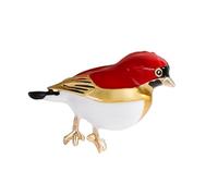 Enameled Bird Pin Playful Design Lightweight Alloy Brooch For Coats Shirts Shawls Clothing Dress Pin Everyday Accessories Elegant Bird Jewelry