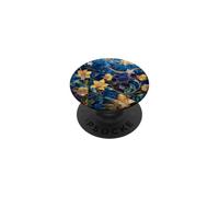 EnamelStar Mosaic Glass Blue Floral PopSockets PopGrip Adesivo