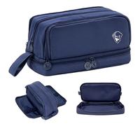 ENAPE Multipocket XL Astuccio - Grande astuccio scolastico per ragazzi e ragazze, astuccio con scomparti, astuccio per penne per adulti, piccolo astuccio scomparto per scuola e università, Blu, L