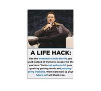 Enartly Poster da parete su tela Elon Musk Poster Canvas Wall Art Room Pictures for Bedroom Gifts Decor 50 * 70cm Senza Cornice