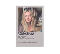 Enartly Poster da parete su tela Florence Pugh Tela Decorativa Wall Art Soggiorno Poster Camera da letto 60 * 80cm Senza Cornice