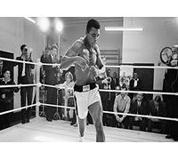 Enartly Poster da parete su tela Il mio piccolo MOHAMMED ALI ALLENAMENTO BOXE Stampa dipinti per la decorazione della camera da letto del soggiorno 40 * 60cm Senza Cornice