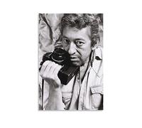 Enartly Poster E Stampe Serge Gainsbourg Poster Canvas Wall Art Room Pictures for Bedroom Gifts Decor 50 * 70cm Senza Cornice