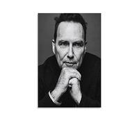 Enartly Quadro Su Tela Famoso comico Norm Macdonald Poster in bianco e nero Soggiorno Camera da letto Pittura Opera d'arte 40 * 60cm Senza Cornice