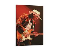 Enartly Quadro Su Tela Il chitarrista blues musicista Vaughan Singer Poster stampa arredamento moderno per la casa da letto di famiglia 30 * 50cm Senza Cornice