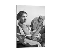 Enartly Quadro Su Tela Il soprano Maria Callas On Beach Poster moderni di arredamento della camera da letto della famiglia 30 * 50cm Senza Cornice