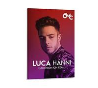 Enartly Quadro Su Tela Luca Hanni Cantante svizzero Cool Poster Art Deco Picture Print per camera da letto Hoom Decor per ragazze adolescenti 40 * 60cm Senza Cornice