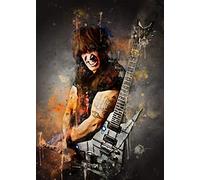 Enartly Quadro Su Tela Michael Angelo Guitaristation Poster Canvas Wall Art Room Pictures for Bedroom Gifts Decor 50 * 70cm Senza Cornice