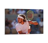 Enartly Quadro Su Tela Stefanos Tsitsipas Stella nascente Stella del tennis Camera (2) Cool Wall Art Hanging Picture Home Decor Idea regalo 30 * 50cm Senza Cornice
