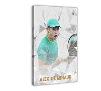 Enartly Stampe Quadri Alex De Minaur Poster Tennis Art 9 Tela Camera da letto Wall Print Uffici Room Decor Regali 50 * 70cm Senza Cornice