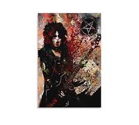 Enartly Stampe Quadri HD Poster Nikki Sixx Motley Crue Musicista della Tela di Canapa Pittura di Arte Della Parete Poster Camera Da Letto Decorazione Della Casa 40 * 60cm Senza Cornice