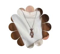 Enautoabs Collana con ciondolo a forma di orsetto bohémien, collana girocollo con orsi marroni, collane vintage con orsetti piccoli, collane a catena lunga gioielli da donna