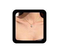 Enautoabs Collana minimalista in oro con ciondolo a forma di stella settentrionale con cristalli e zirconia cubica Starburst, gioielli celesti per le donne