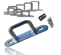 EnB Rampa con cinghia, 11 x 34 mm, 20 ganci zincati, realizzati in Germania, estremamente resistenti e antiruggine per il fissaggio del telone, accessori per rimorchi e requisiti per trailer