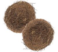 Enbebamd 2 Pezzi Nido per Uccelli, Simulazione da 5, 91 Pollici Nidi di Uccelli Rattan Naturale per Artigianato, Ideale per Giardino, Cortile, casa, Festa, decorno di Pasqua