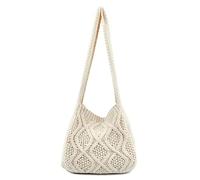 ENBEI Borse a tracolla estate all'uncinetto borse a tracolla, bianco,