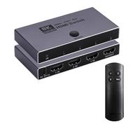 Enbuer Switch HDMI 2.1 8K, commutatore HDMI 2.1 3 in 1, supporta CEC 8K@60Hz, 4K a 240Hz, 1080P@4800Hz, HDCP 2.3 HDR 3D Dolby Atmos VRR Compatibile con PS5 Xbox Blu-Ray Player con telecomando IR