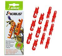 ENCABLIST, Esoscheletro Universale Made in Italy per gestire ed organizzare tutti i cavi di TV PC Laptop Elettrodomestici di Casa ed Ufficio, Confezione 12 Pezzi (Rosso)