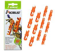 ENCABLIST, Esoscheletro Universale Made in Italy per gestire ed organizzare tutti i cavi di TV PC Laptop Elettrodomestici di Casa ed Ufficio, Confezione 12 Pezzi (Arancio)