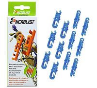 ENCABLIST, Esoscheletro Universale Made in Italy per gestire ed organizzare tutti i cavi di TV PC Laptop Elettrodomestici di Casa ed Ufficio, Confezione 12 Pezzi (Azzurro)